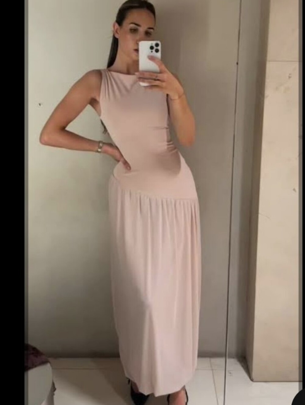 Zara Sleeveless Light Pink Maxi Dress - Picture 4 of 10